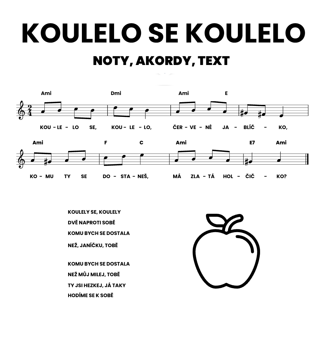 koulelo se koulelo noty, akordy a text